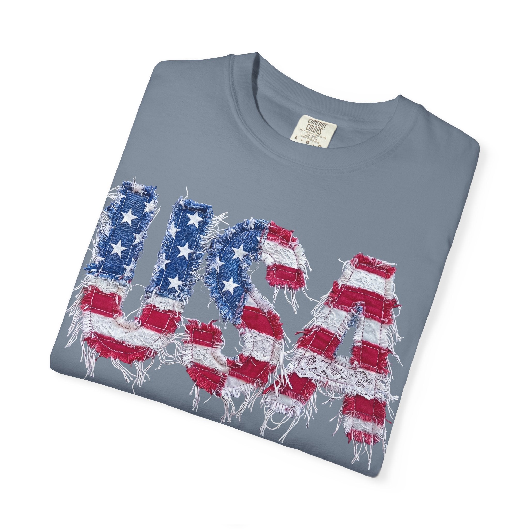 USA Distressed Flag T-Shirt — Vintage Patriotic Tee for 4th of July
