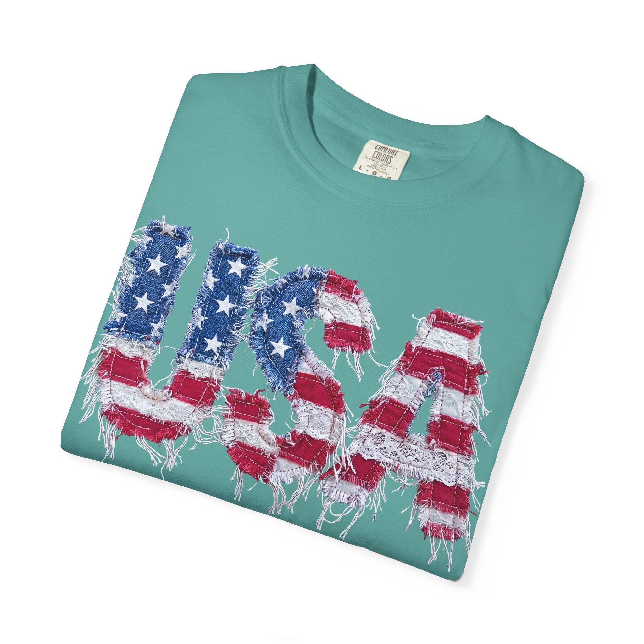 USA Distressed Flag T-Shirt — Vintage Patriotic Tee for 4th of July