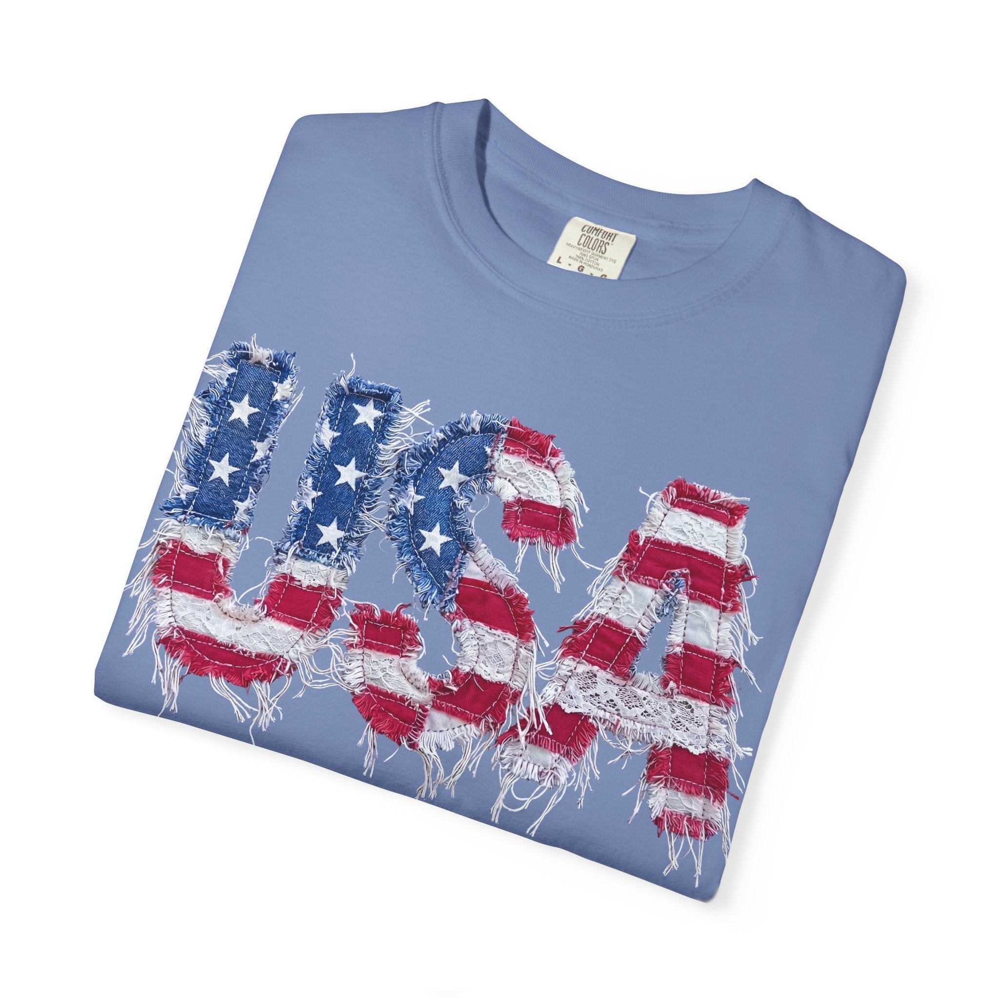 USA Distressed Flag T-Shirt — Vintage Patriotic Tee for 4th of July