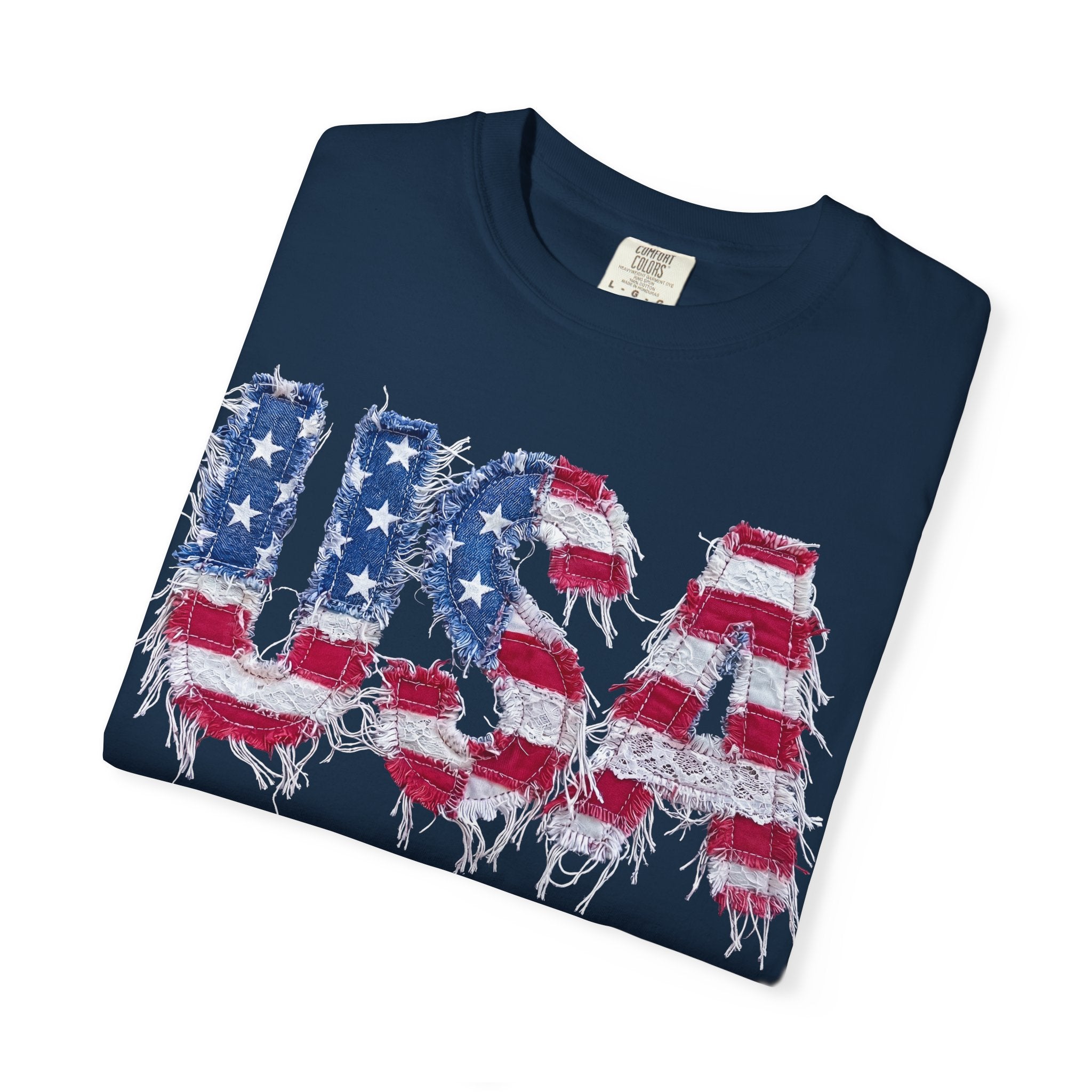 USA Distressed Flag T-Shirt — Vintage Patriotic Tee for 4th of July