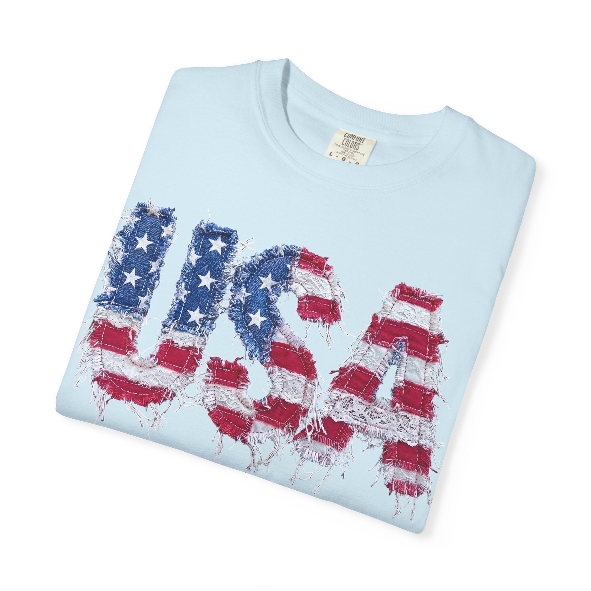 USA Distressed Flag T-Shirt — Vintage Patriotic Tee for 4th of July